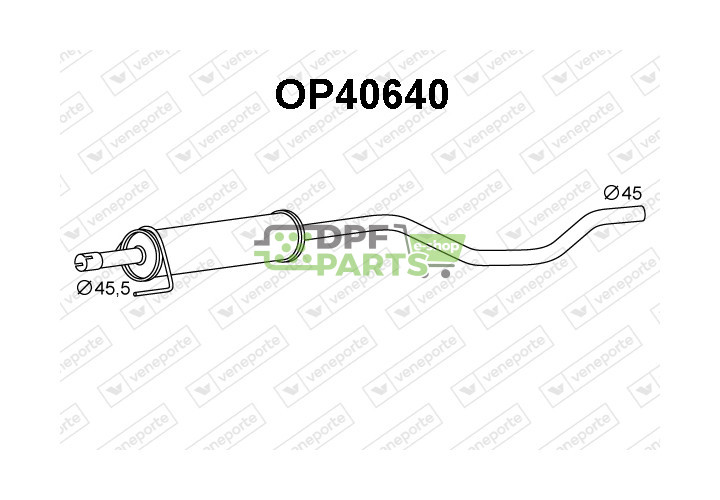 Tłumik OPEL / VAUXHALL - 13107571 13107573 13204578