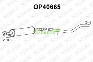 Tlumič OPEL / VAUXHALL - 13110766 13250925 5852300