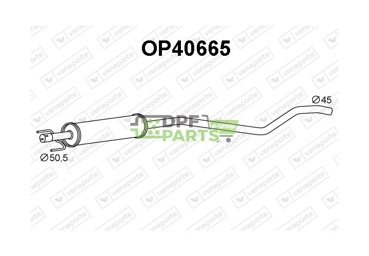 Tłumik OPEL / VAUXHALL - 13110766 13250925 5852300