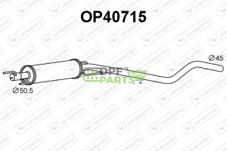 Tłumik OPEL / VAUXHALL - 13129810 13142280 13143424