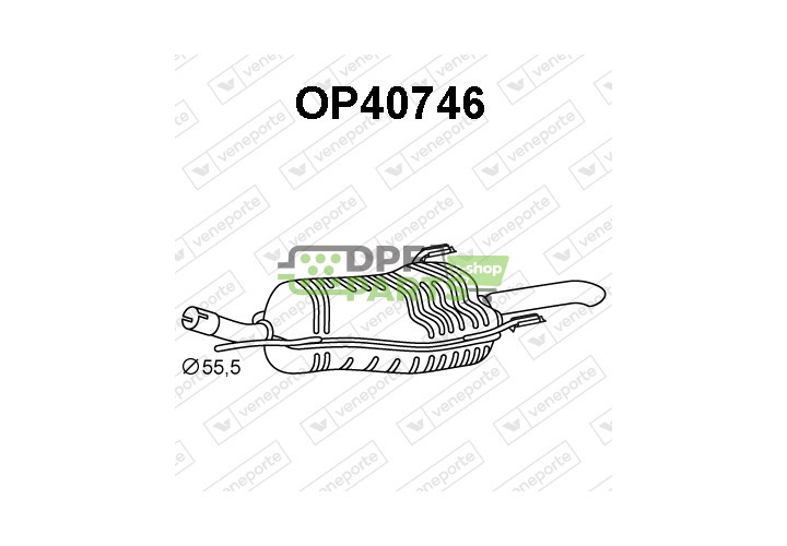 Tlumič OPEL / VAUXHALL - 13141034 13158603 5852235