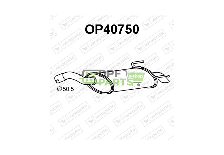 Tlumič FIAT / OPEL - 24421936 55180389 5852177