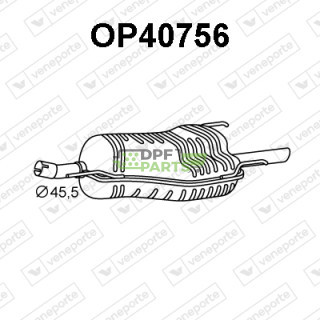 Tłumik OPEL / VAUXHALL - 13129812 13132447 13158588