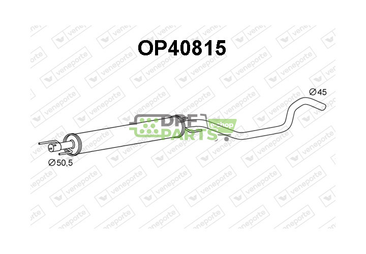 Tlumič OPEL / VAUXHALL - 13115659 13124156 13141029