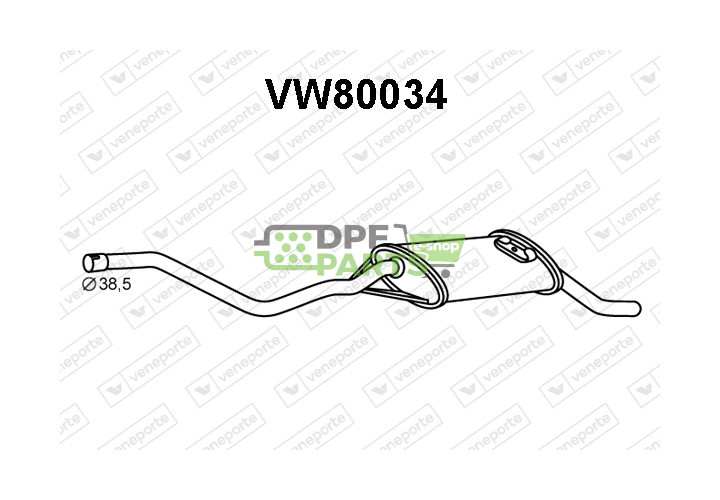 Tłumik VOLKSWAGEN - 867253609A 867253609AJ 867253609P