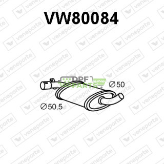 Tłumik VOLKSWAGEN - 191253409 191253409B 