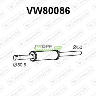 Tlumič VOLKSWAGEN - 191253209B 191253209D 
