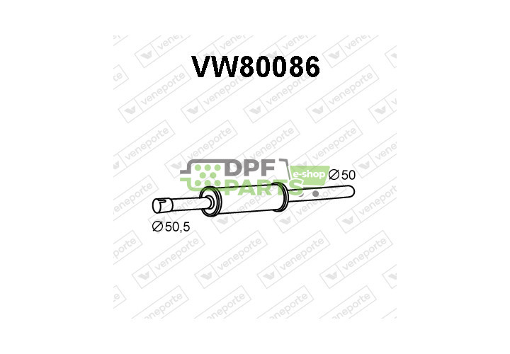 Tlumič VOLKSWAGEN - 191253209B 191253209D 
