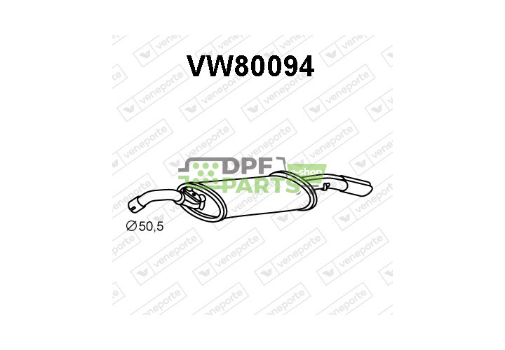 Tlumič VOLKSWAGEN - 191253609AD 191253609AE 191253609E