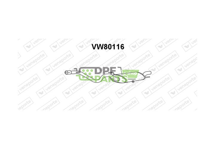 Tłumik VOLKSWAGEN - 1H6253609  