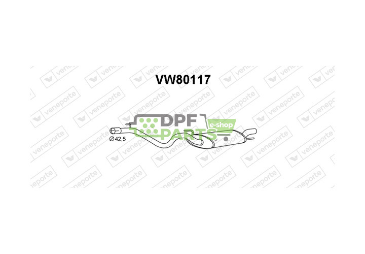 Tlumič VOLKSWAGEN - 1H6253609AC 1H6253609F 1H6253609N