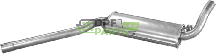 Střední tlumič výfuku Audi 80/90/Coupe 2.0 05/89-07/90 aut., Polmo 01.42 A, OE 893 253 409 M