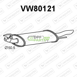 Tłumik VOLKSWAGEN - 1H6253609A 1H6253609G 1H6253609P