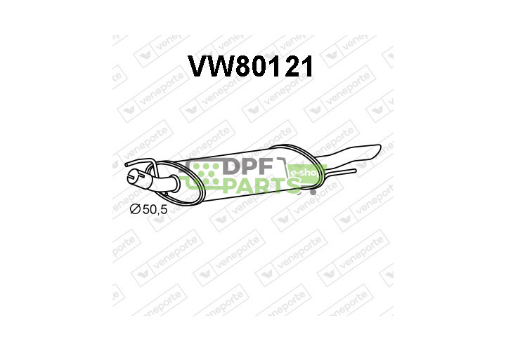 Tłumik VOLKSWAGEN - 1H6253609A 1H6253609G 1H6253609P