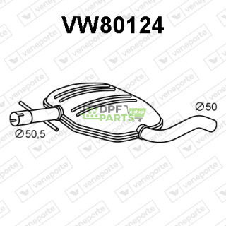 Tłumik VOLKSWAGEN - 1H0253409C 1H0253409J 1H0253409N