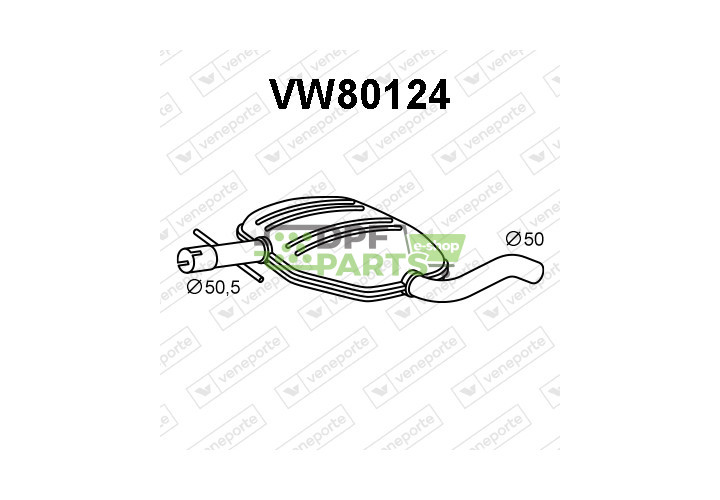 Tlumič VOLKSWAGEN - 1H0253409C 1H0253409J 1H0253409N