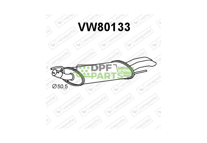 Tłumik VOLKSWAGEN - 1H6253609AF JZW253609A 