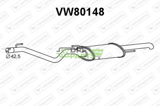 Tłumik VOLKSWAGEN - 1H5253609B 1H5253609L 1H5253609S