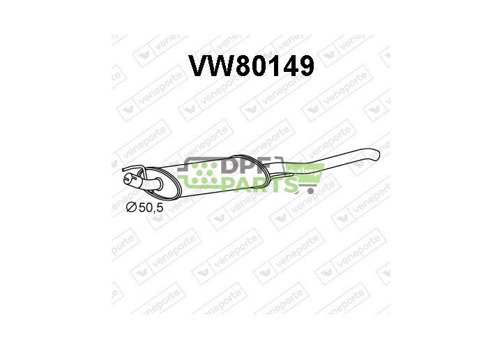 Tłumik VOLKSWAGEN - 1H0253609M 1H5253609A 1H5253609M