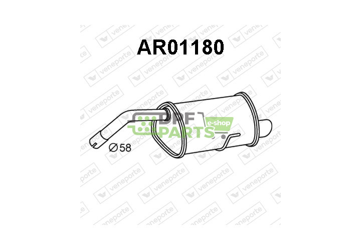 Tłumik ALFA ROMEO - 60615215 60652526 60674481