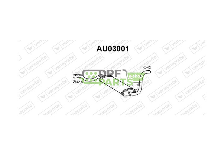 Tłumik AUDI - 811253409B 811253409F 811253409K