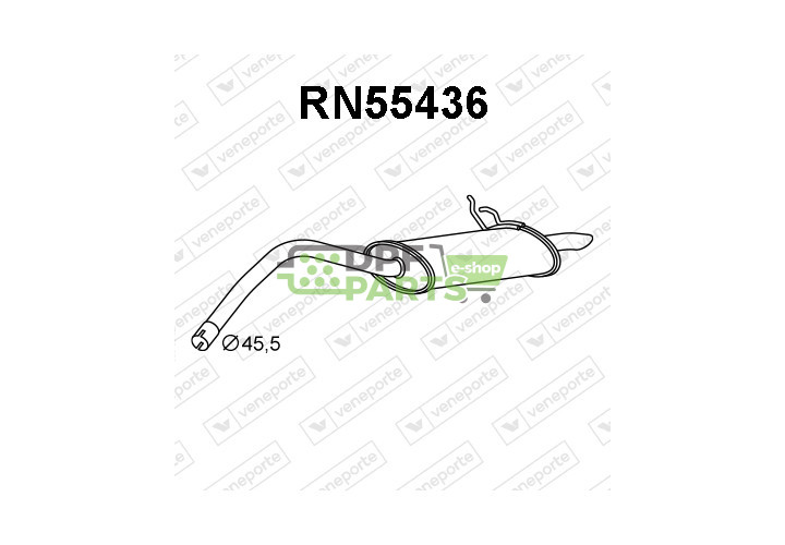 Tłumik NISSAN / RENAULT - 2010000QAH 7700308546 7700308548