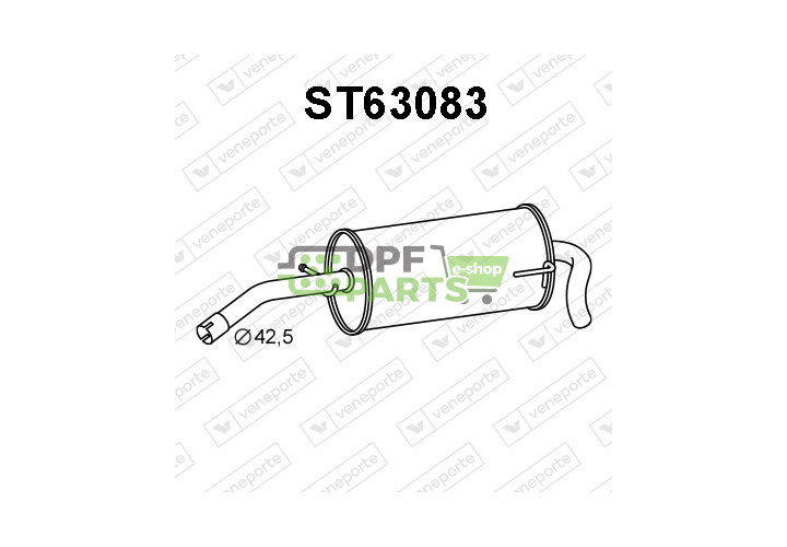 Tłumik SEAT / VOLKSWAGEN - 6X0253609 6X0253609A 6X0253609G
