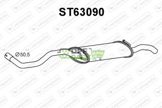 Tłumik SEAT / VOLKSWAGEN - 6K5253609 6K5253609AD 6K5253609AH