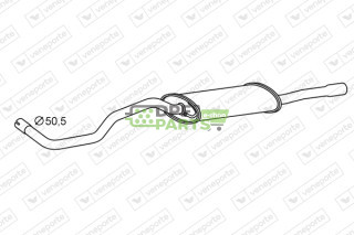 Tlumič SEAT / VOLKSWAGEN - 6K0253609E 6K5253609E 6K5253609F