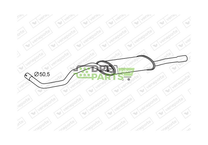 Tłumik SEAT / VOLKSWAGEN - 6K0253609E 6K5253609E 6K5253609F