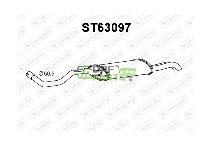 Tłumik SEAT / VOLKSWAGEN - 6K5253609AC 6K5253609L 6K5253609S