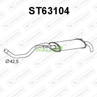 Tłumik SEAT - 6K6253609T  