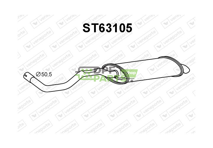 Tlumič SEAT - 6K6253609AD 6K6253609AF 6K6253609J