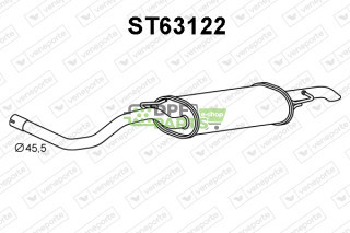 Tłumik SEAT / SKODA / VOLKSWAGEN - 1J5253609AA 1J5253609AC 1J5253609BH