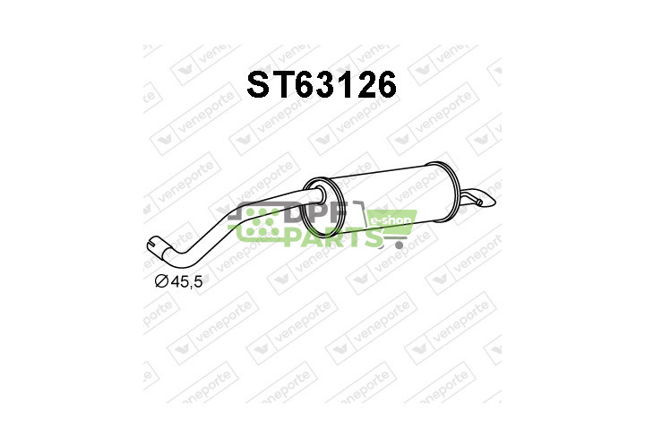 Tłumik SEAT / SKODA / VOLKSWAGEN - 6Q6253609BS 6R6253609AH 6R6253609K