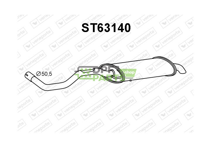 Tłumik SEAT - 6K6253609AG 6K6253609AH 6K6253609R