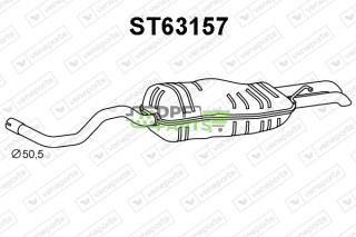 Tłumik SEAT / SKODA / VOLKSWAGEN - 1J5253609AF 1J5253609H JZW253609R