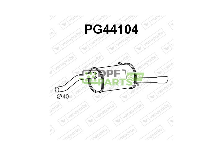 Tłumik PEUGEOT 208 II / OPEL CORSA F - 1.2i H 0 - 9827096080