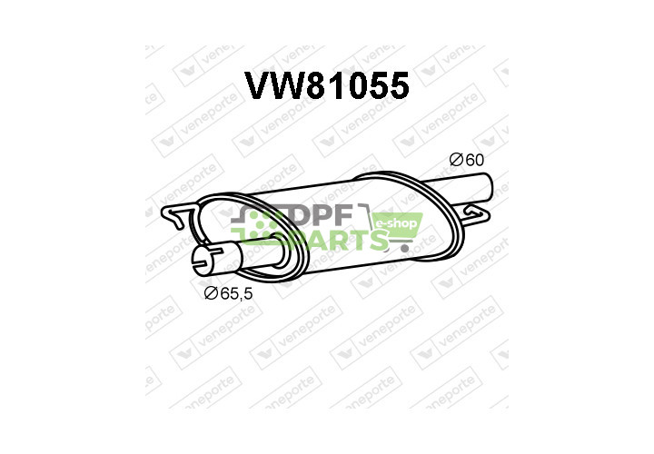 Tlumič VW CALIFORNIA VI, MULTIVAN VI, TRANSPORTER VI - 2.0TDi - 7E0253209E 7E0253209F