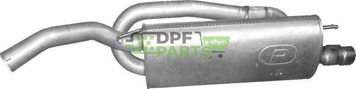 Tłumik końcowy Fiat Bravo / Lancia Delta wersja bez wycięcia w zderzaku, Polmo 07.25 A, OE 51799189