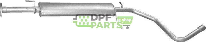 Tłumik środkowy Fiat Stilo 1.6 16V 11/05-11/06, Polmo 07.63 A, OE 55183289