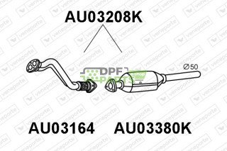 Katalizator AUDI / VOLKSWAGEN - 3B0253057AV 3B0253057AX 3B0253057CV