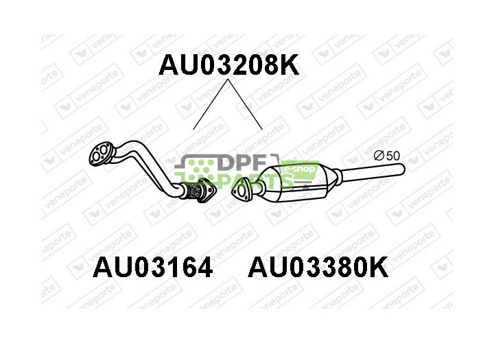 Katalizator AUDI / VOLKSWAGEN - 3B0253057AV 3B0253057AX 3B0253057CV