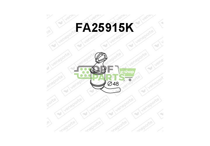 Katalyzátor FIAT / FORD / LANCIA / OPEL / VAUXHALL - 1537088 55200518 55212563