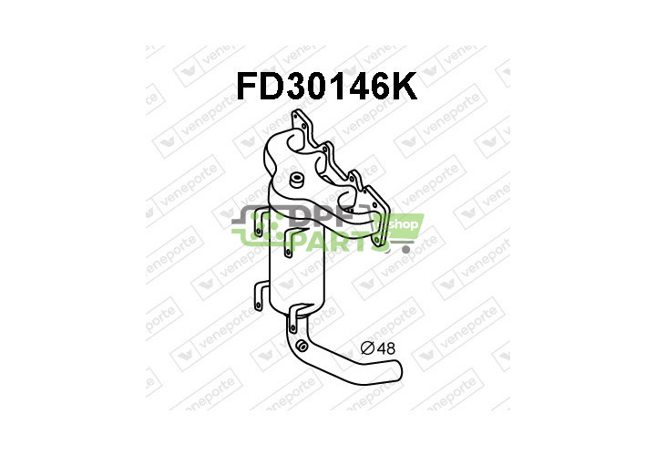 Katalizator CHRYSLER / FIAT / FORD / LANCIA - 1558872 1754257 1846105