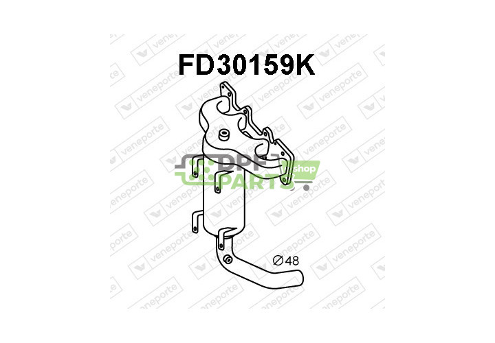 Katalizator CHRYSLER / FIAT / FORD / LANCIA - 1846107 51938204 52033856