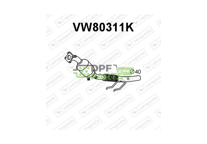 Katalizator SEAT / SKODA / VOLKSWAGEN - 1S0254500AX 1S0254500BX 