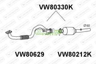 Katalizator SEAT / VOLKSWAGEN - 1J0254300P+1J0254400HX 1J0254300T+1J0254400CX 