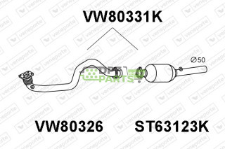 Katalizator SEAT / VOLKSWAGEN - 1J0253091CC+1J0131089BX  