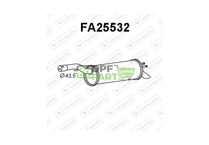 Tłumik FIAT - 46831132 46843507 51715089